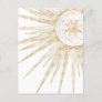 Elegant Gold Doodles Sun Moon Mandala Design Holiday Postcard