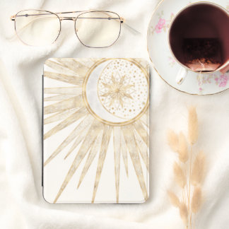 Elegant Gold Doodles Sun Moon Mandala Design Kindle Cover