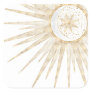 Elegant Gold Doodles Sun Moon Mandala Design Square Sticker