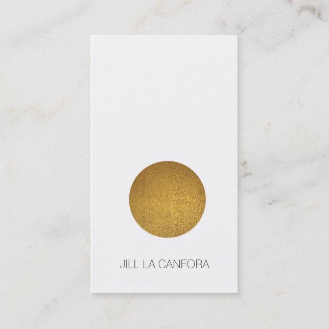 Elegant Gold Dot Business Card (Front)