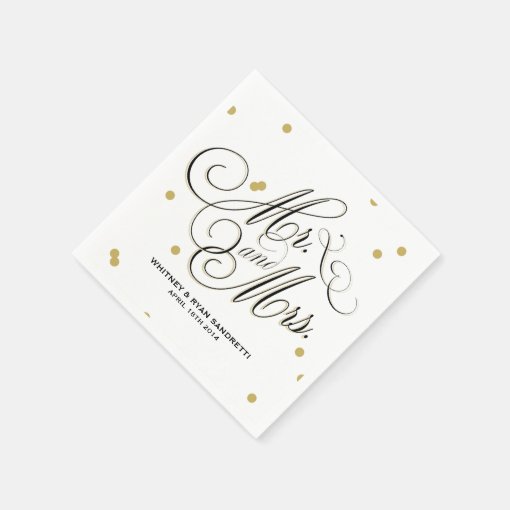 Elegant Gold Dot Napkin Zazzle
