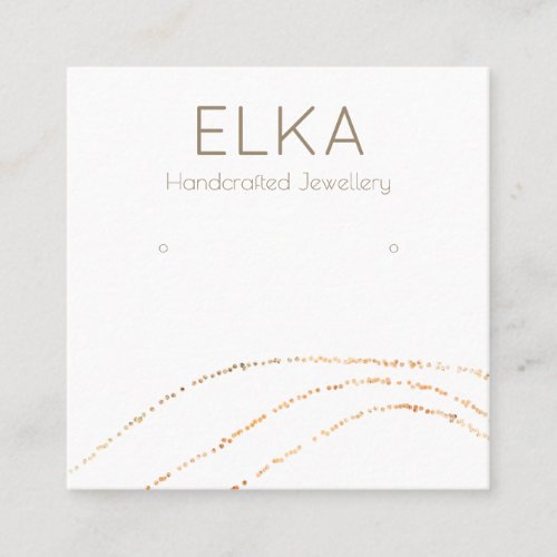 Elegant Gold Dots Square Earring Display Card