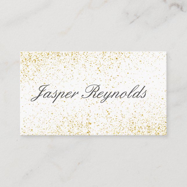 Elegant Gold Dust Business Card (Front)