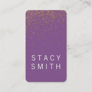 Elegant Gold Dust / Purple Business Card