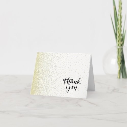 Elegant Gold Dust Thank You Note Cards