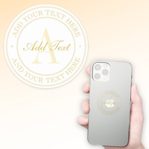 Elegant Gold Editable Text Transparent Sticker