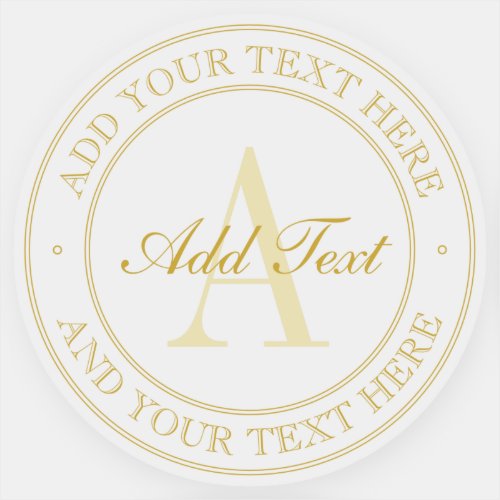Elegant Gold Editable Text Transparent Sticker