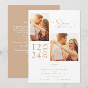 Elegant Gold Effect 2 Photos Sophisticated Wedding