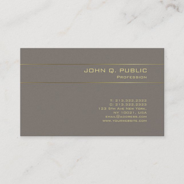 Elegant Gold Effect Charming Luxury Template Pearl Business Card (Front)