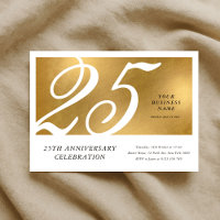 Elegant Gold Effect Corporate Business Anniversary