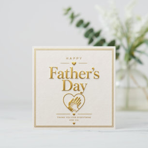 Elegant Gold Embossed Father's Day Card