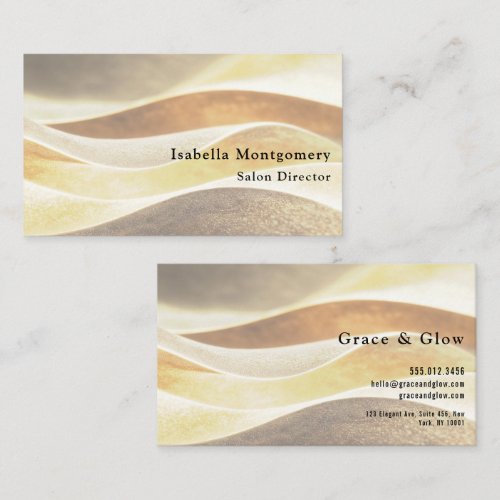 Elegant Gold Fabric Business Card