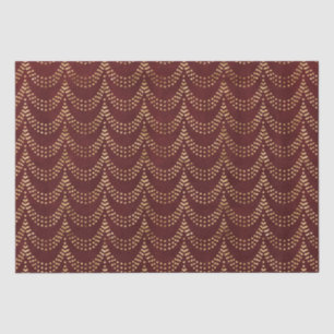 Elegant Gold Fairy Lights Rustic Red Christmas  Tissue Paper