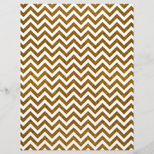 Elegant gold faux glitter chevron pattern (Front)