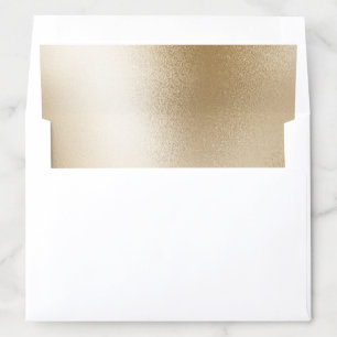 Elegant Gold Faux Metallic Envelope Liner