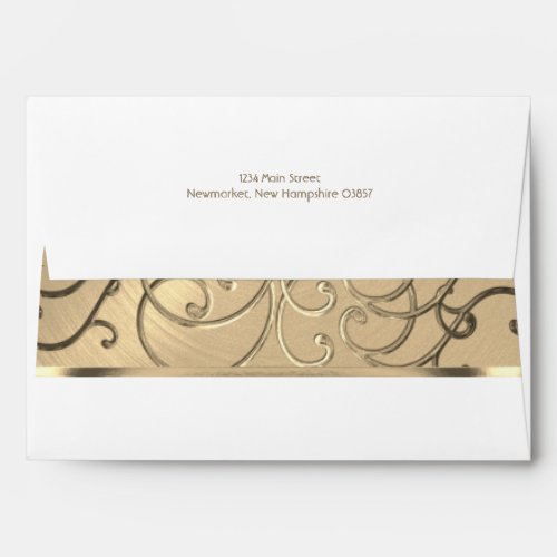 Elegant Gold Filigree Envelope