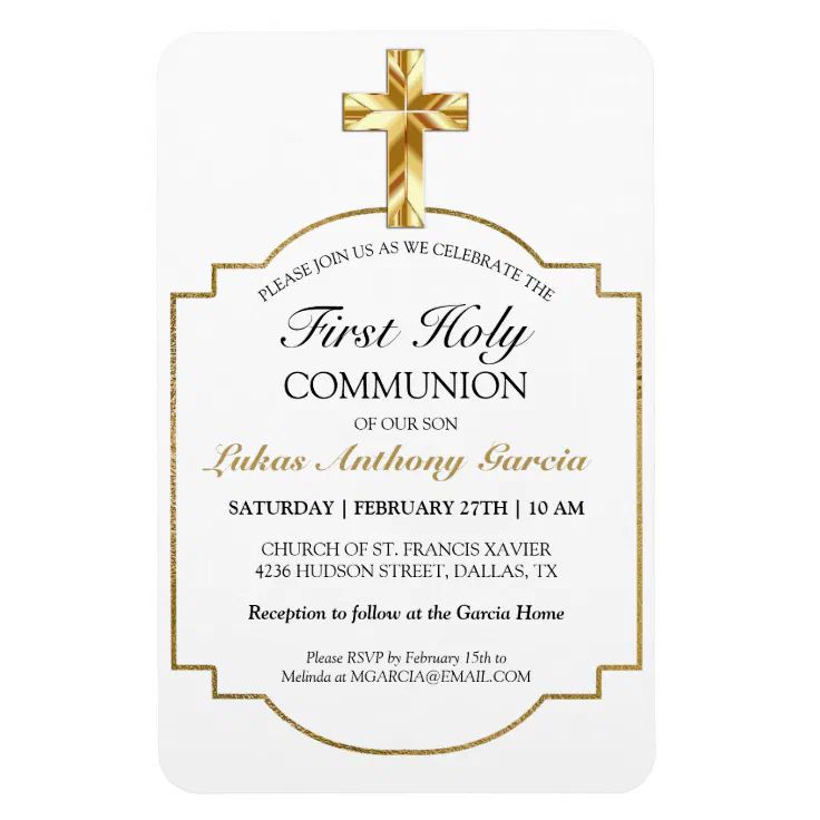 elegant first communion invitations