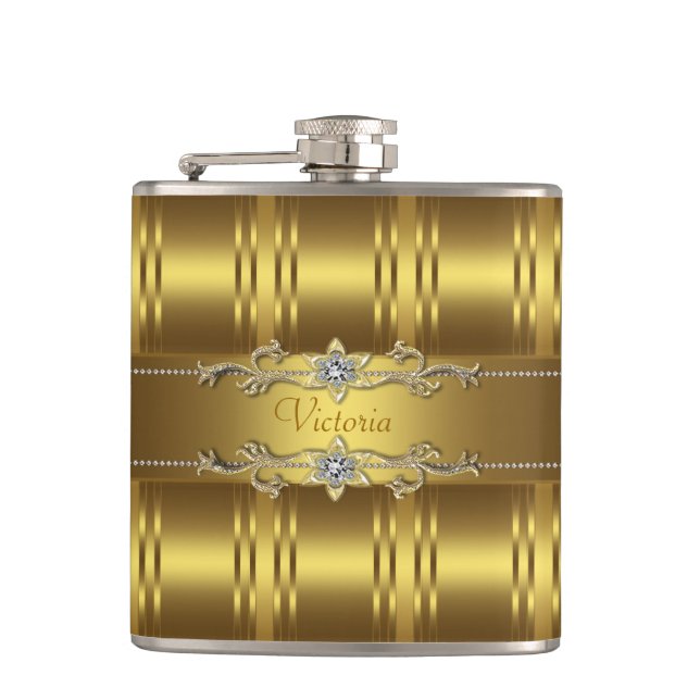 Elegant Gold Flask (Front)