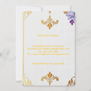 Elegant Gold Fleur-de-Lis Invitation