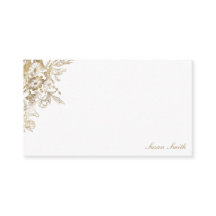 Elegant Gold Floral Advice Card Template