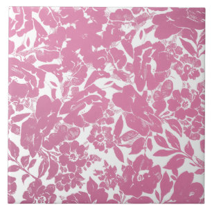 Elegant Gold Floral Design With Bold Black Ceramic Tile