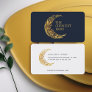 Elegant Gold Floral Garden Crescent Moon Business Card