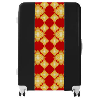 Elegant Gold Floral Geometric Luggage