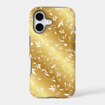 Elegant Gold Floral iPhone Case