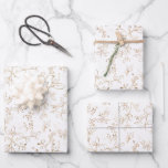 Elegant Gold Floral Pattern Wrapping Paper Sheets<br><div class="desc">Beautiful wispy gold color floral pattern.  Perfect for all your gift wrapping needs,  including weddings,  bridal showers,  anniversaries,  birthdays,  and Christmas</div>
