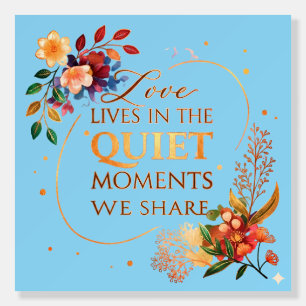 Elegant Gold Floral Quote Art Foam Board