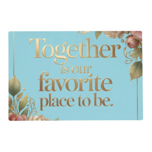 Elegant Gold Floral Typography – Placemat