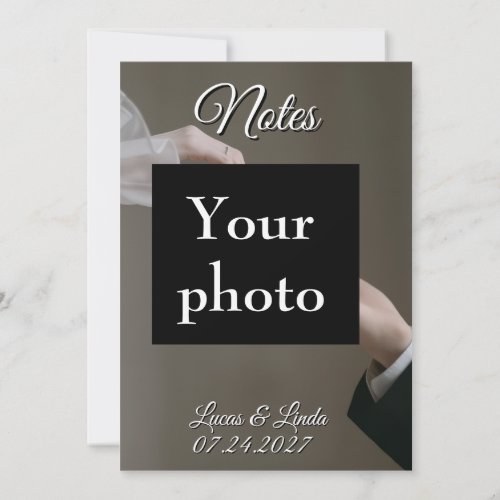 Elegant Gold Floral Wedding Invitation 5x7 Card
