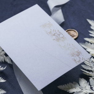 Elegant Gold Floral Wedding Return Address Wrap Around Label