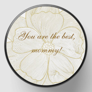 Elegant Gold Floral "You Are The Best Mommy" Mini Candle Favors