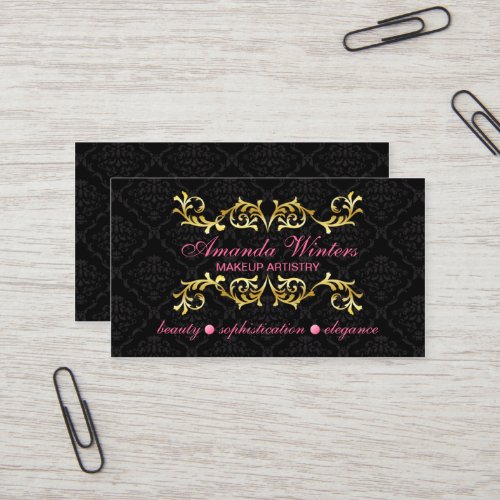Elegant Makeup Artist Business Cards