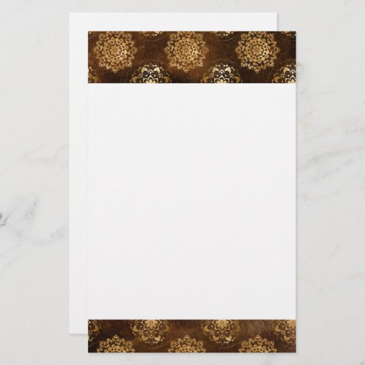 Elegant Gold Foil and Black Indian Mandala (Front/Back)