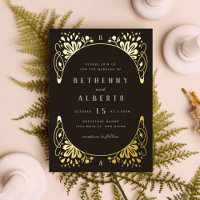 Elegant Gold Foil Art Nouveau