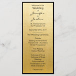 Elegant Gold Foil Black Design Wedding Programs<br><div class="desc">Greet your guests at your wedding ceremony with these elegant programs.  Gold foil ombre and black design DIY templates for you to edit as you wish.  Part of the collection 'BLACK & GOLD'</div>