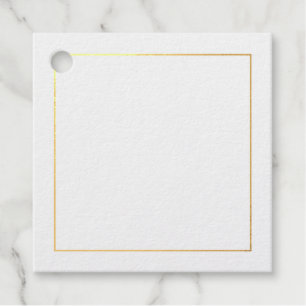Elegant Gold Foil Blank Foil Favor Tags