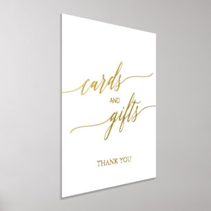 Elegant Gold Foil Calligraphy Cards and Gifts Prints
