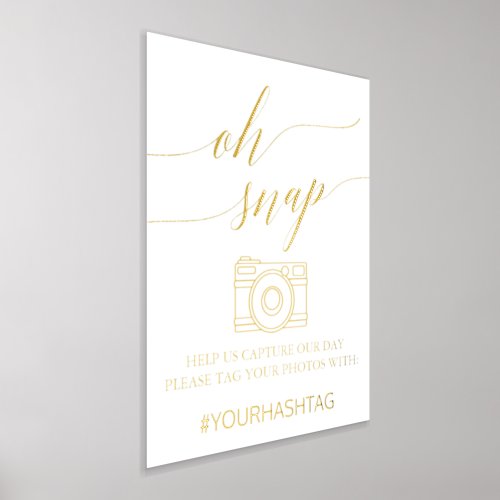 Elegant Gold Foil Calligraphy Oh Snap Foil Prints