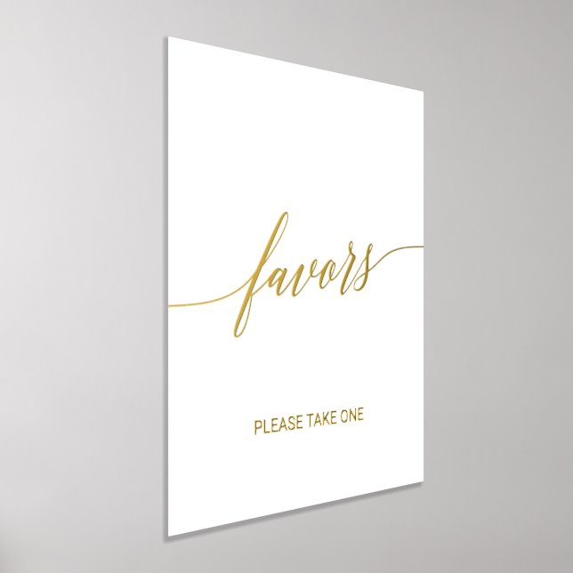 Elegant Gold Foil Calligraphy Wedding Favors Foil Prints (Laydown)