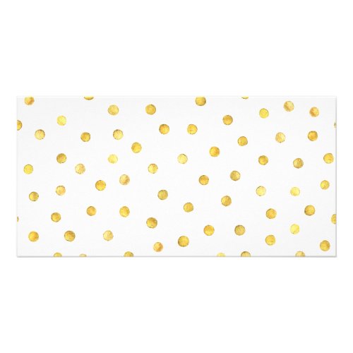 Elegant Gold Foil Confetti Dots Card