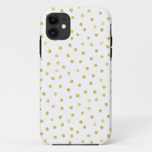 Elegant Gold Foil Confetti Dots iPhone 11 Case