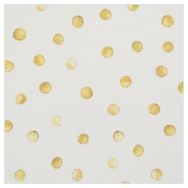Elegant Gold Foil Confetti Dots Fabric (Swatch)