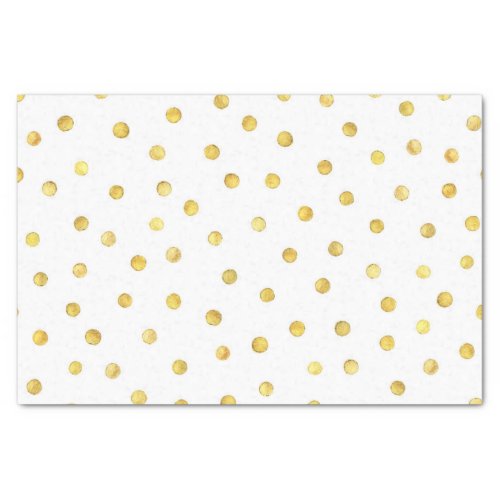 Elegant Gold Foil Confetti Dots Tissue Paper