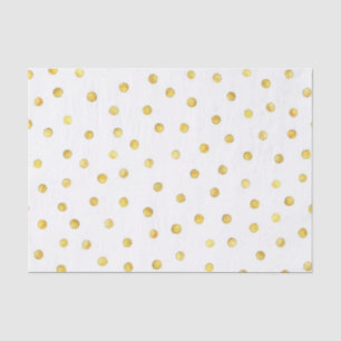 Elegant Gold Foil Confetti Dots Tissue Paper