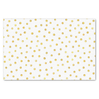 Elegant Gold Foil Confetti Dots Tissue Paper