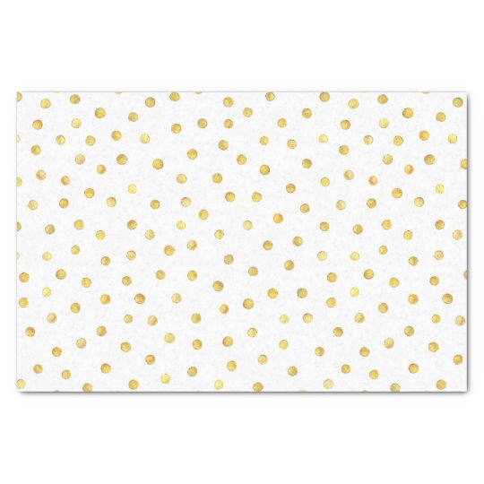 Elegant Gold Foil Confetti Dots Tissue Paper