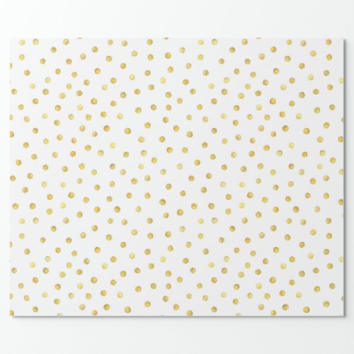 Elegant Gold Foil Confetti Dots Wrapping Paper